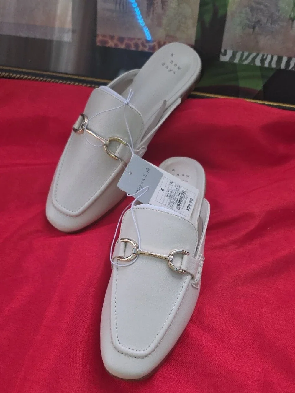 a new day Cream Slip-On Mule Loafers with Gold Accent - Picture 4 of 4